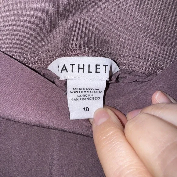 Athleta Women's 10 Brooklyn Mid Rise Ankle Pants Mauve Violet Pull On Pockets - Picture 4 of 5